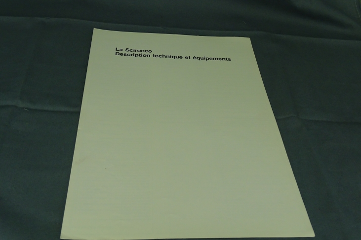 Folder Scirocco Description Technique et équipements Frans 1982